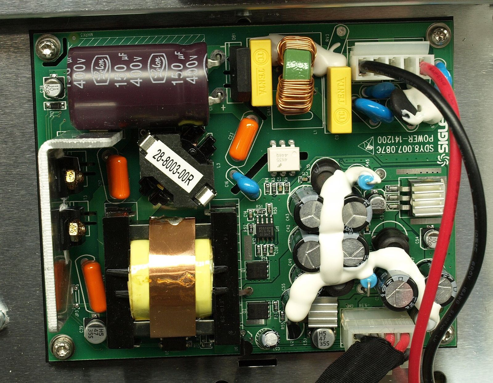 Power-supply board on the bench